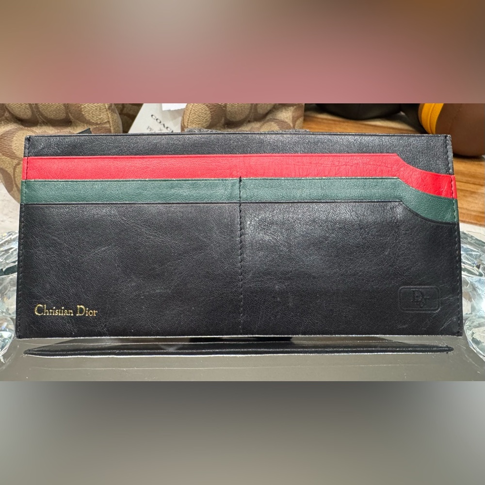 CHRISTIAN DIOR LONG WALLET/CARD CASE EXCELLENT CONDITION EUC AUTHENTIC VINTAGE